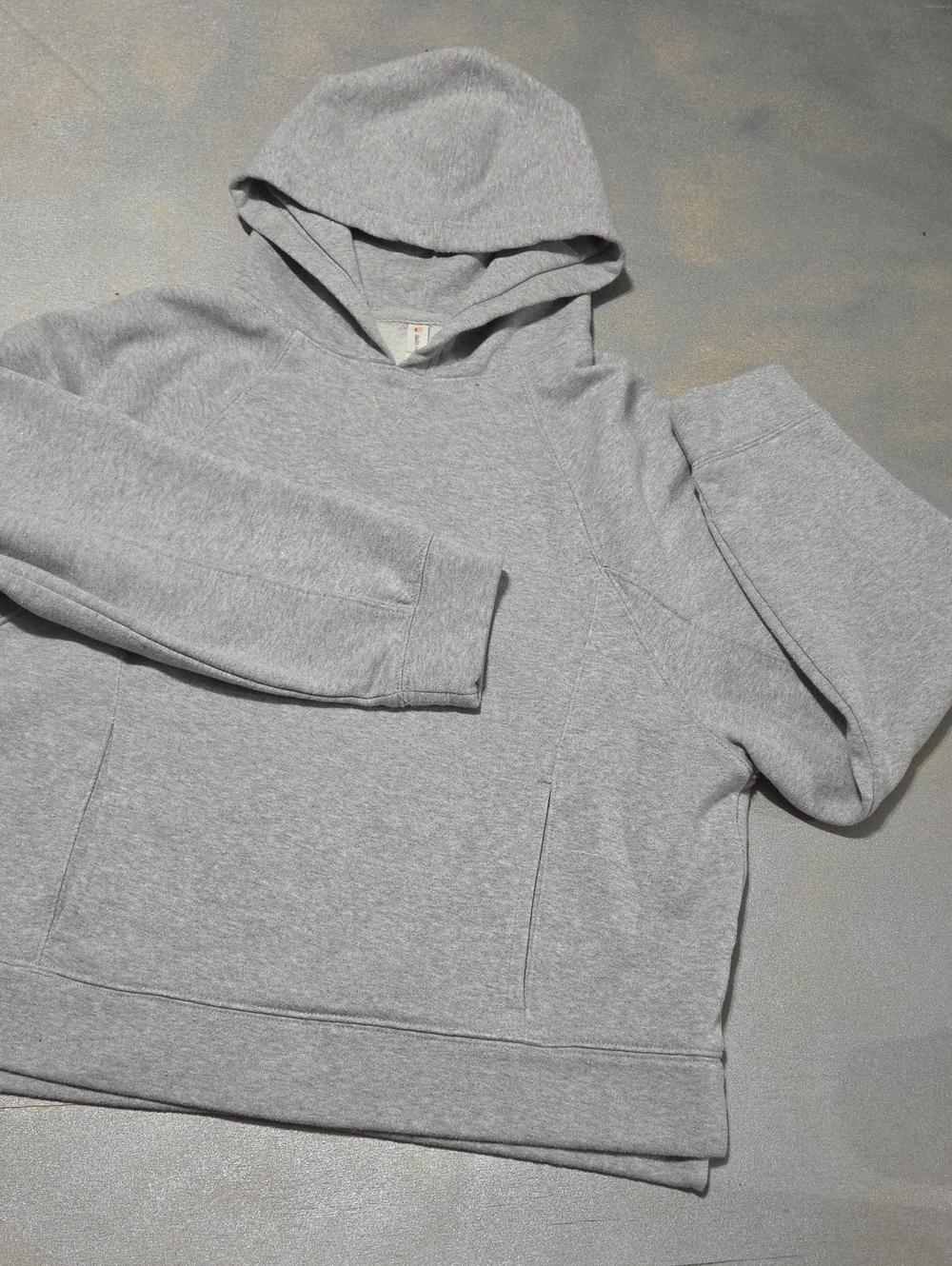 Anthropologie Light Gray Pullover Hoodie With Sparkles. Oversized Arms.